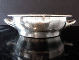 Large Silver Soldered Serving Bowl Serving Dish Circa 1940