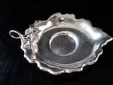 Antique Silver Plate Candy Dish With Figural Leaves And Berries EG Webster & Son