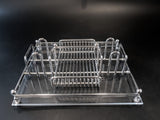 Vintage Silverplate And Lucite Silverware Buffet Caddy Oneida IOB