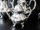Vintage Silver Plate Coffee Tea Service Set Lancaster Rose by Poole