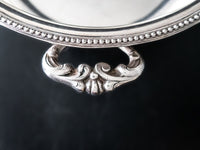Vintage Silver Plate Covered Serving Dish With Flower Bud Finial