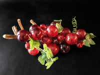 Vintage Lucite Resin Grapes Cluster On Driftwood