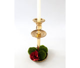 Large Maitland Smith Vintage Brass Candle Holder 12" Tall