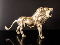 XL Brass Lion Statue 25" Sculpture