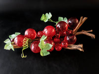 Vintage Lucite Resin Grapes Cluster On Driftwood