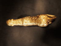 Brass Leopard Statue Sculpture Tiger 10.5"