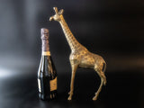 Tall Brass Giraffe Statue Sculpture 17" Figure