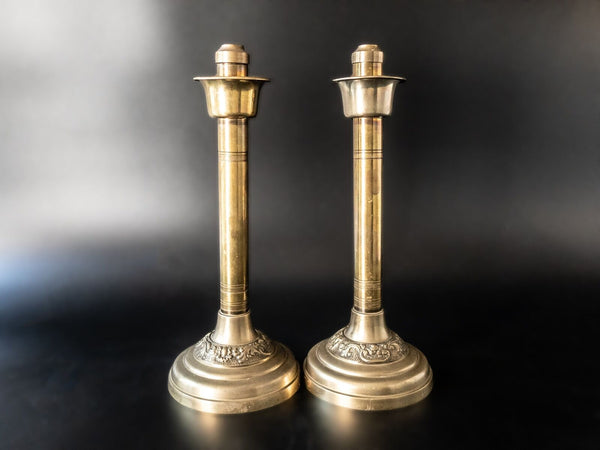 Antique Brass Altar Candle Holders Spring Loaded Church Candles –  InventifDesigns