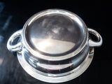 Large Silver Soldered Serving Bowl Serving Dish Circa 1940