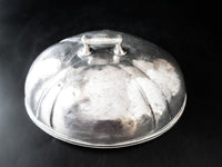 Antique Silver Soldered Meat Dome Food Cloche Hotel Silver