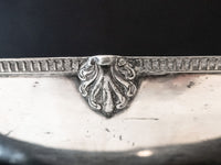 Antique Figural Pirate Face Silver Plate Bowl Greek Revival Large