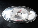 Antique Figural Pirate Face Silver Plate Bowl Greek Revival Large