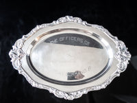 Baroque By Wallace Silver Plate Tray 5th Armored Division 1952