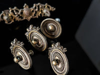 French Style Brass  Dresser Drawer Handles Pulls And Parts And Keyhole Cover
