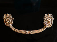 French Style Brass  Dresser Drawer Handles Pulls And Parts And Keyhole Cover