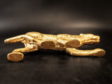 Brass Leopard Statue Sculpture Tiger 10.5"
