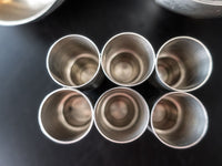 Vintage Pewter Apple Shot Glass Set