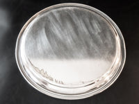Silver Soldered Serving Tray Round Hotel Style Silver 1980