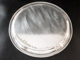 Silver Soldered Serving Tray Round Hotel Style Silver 1980
