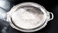 Antique Silver Plate Serving Tray Chatelaine By Community Plate