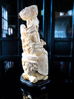 Vintage Emperor Statue Sculpture Chinoiserie Style