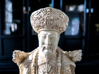 Vintage Emperor Statue Sculpture Chinoiserie Style