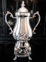 Vintage Silver Plate Samovar Coffee Urn With Burner Towle Tea and Coffee Sets