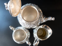 Vintage Silverplate Tea Set 3 Pc Heritage Rogers Bros Tea Sets