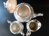 Vintage Silverplate Tea Set 3 Pc Heritage Rogers Bros Tea Sets