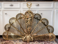 XL Vintage Brass Fireplace Screen Fireplace Fan Fireplace Screens