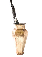 Vintage Brass Umbrella Holder Stand Or XL Vase Brass Bamboo Chinoiserie