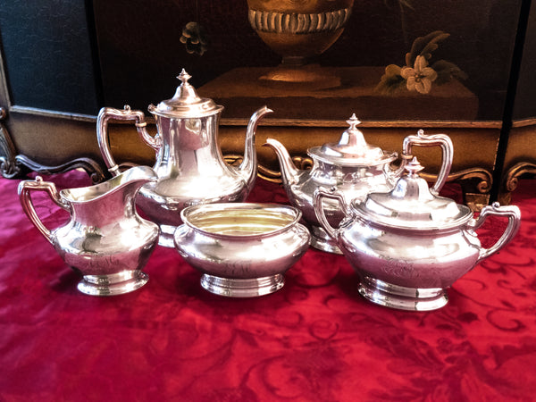 Antique Silver Plate Tea Set Coffee Service Set By Gorham Circa 1916 Tea and Coffee Sets