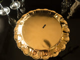 Vintage Gold Plated Tray Platter Round Foreman Family Vanity