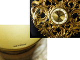 Vintage Welby 8 Day Clock Gilded Gold Rococo German Movement Works Ormolu Hollywood Regency