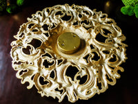 Vintage Welby 8 Day Clock Gilded Gold Rococo German Movement Works Ormolu Hollywood Regency