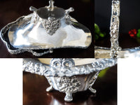 Antique Bride's Basket Cake Presentation Centerpiece Apollo Silver Co Quadruple Plate