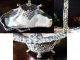 Antique Bride's Basket Cake Presentation Centerpiece Apollo Silver Co Quadruple Plate