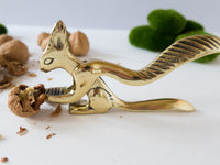 Antique Brass Nutcracker Squirrel Gold Holidays