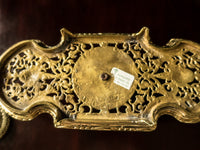 Antique Art Nouveau Brass Inkwell 2 Faces Victorian