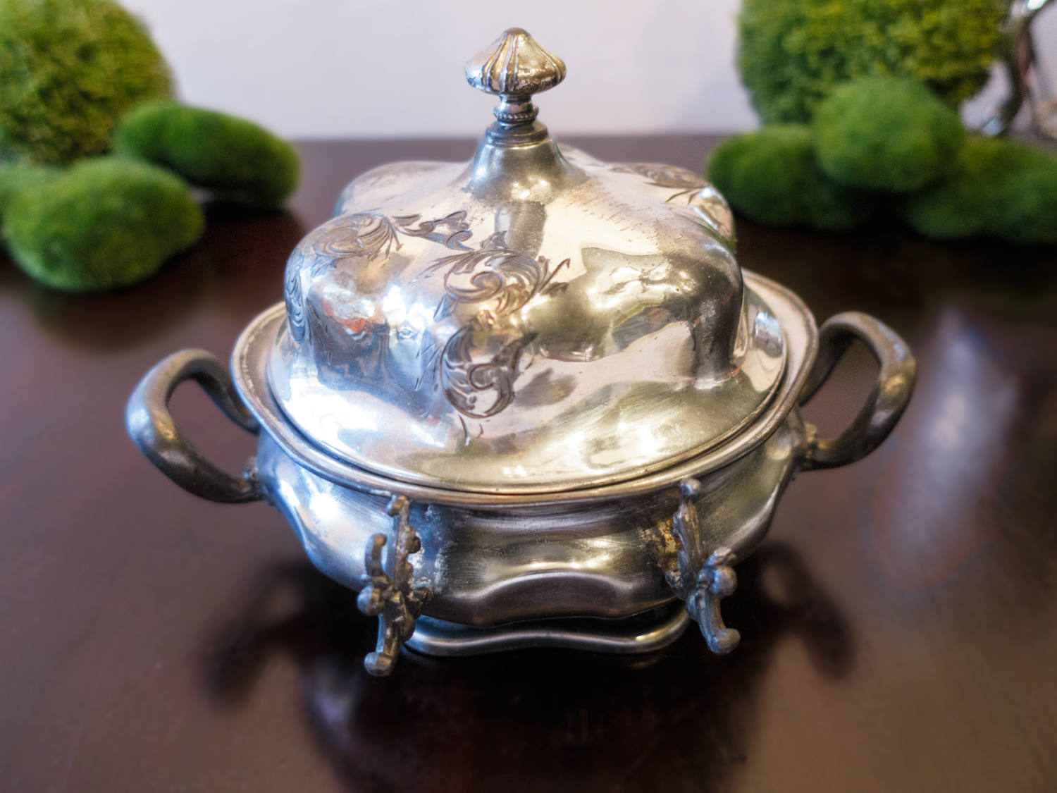 Antique silver hotsell domed butter dish
