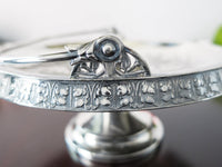 Antique Silver Quadruple Plate Bride's Basket Figural Stork Victorian 1800s