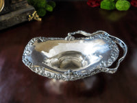 Antique Bride's Basket Cake Presentation Centerpiece Apollo Silver Co Quadruple Plate