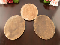 Vintage Italian Florentine Gilded Wall Hangings Plaques Victorian Scenes Set Of 3