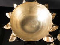 Vintage Brass Punch Bowl Set With 12 Cups and Ladle Gold Punch Bowls