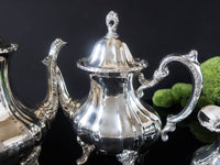 Vintage Silver Plate Coffee Tea Service Set Towle Grand Duchess Coffee Tea Creamer Sugar