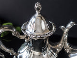 Vintage Silver Plate Coffee Tea Service Set Towle Grand Duchess Coffee Tea Creamer Sugar