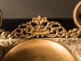 Antique Bronze Inkwell With Removable Cups Ornate
