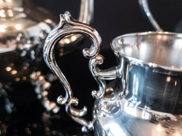 Silver on copper outlet tea set value