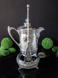 Antique Silver Plate Tilting Pitcher With Stand Aesthetic Victorian Middletown Silver Plate Co