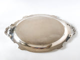 Vintage Ornate Silver Plate oval Serving Tray Rogers Reflections Tea Tray